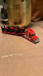 Siku 1857 Massey Ferguson dieplader + tractoren, Ophalen of Verzenden, Zo goed als nieuw, Hijskraan, Tractor of Landbouw, SIKU