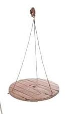 Nieuwe stoere ronde hangende tafel 123cm 70% korting, Huis en Inrichting, Tafels | Eettafels, Ophalen, Nieuw, Rond, 50 tot 100 cm