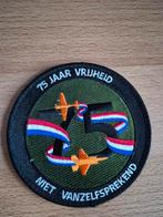 Badge patch 75 jaar vrijheid luchtmacht, Ophalen of Verzenden, Luchtmacht, Nederland, Embleem of Badge
