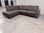 ZGAN Prachtige Hoekbank Bruin Microleder GRATIS BEZORGING, Ophalen, Zo goed als nieuw