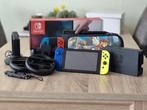 Nintendo Switch (2018) | Neon geel/paars Joy-Cons | Compleet, Spelcomputers en Games, Spelcomputers | Nintendo Switch, Ophalen