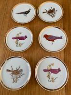 6 stuks Porceleine ONDERZETTERS met VOGELPRINT, Antiek en Kunst, Ophalen of Verzenden