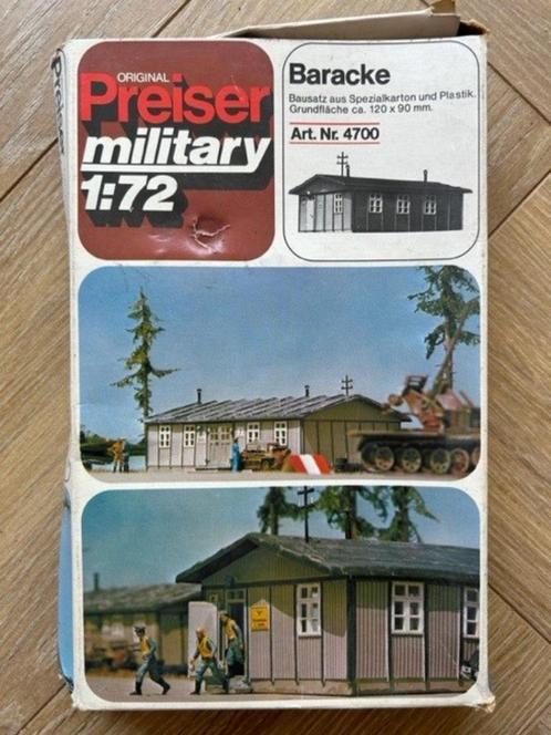 1:72 1/72 Preiser Baracke, Hobby en Vrije tijd, Modelbouw | Figuren en Diorama's, Zo goed als nieuw, Diorama, 1:50 of kleiner