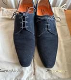 Santoni schoenen blauw suede - maat 8,5, Kleding | Heren, Schoenen, Blauw, Ophalen of Verzenden, Santoni, Veterschoenen