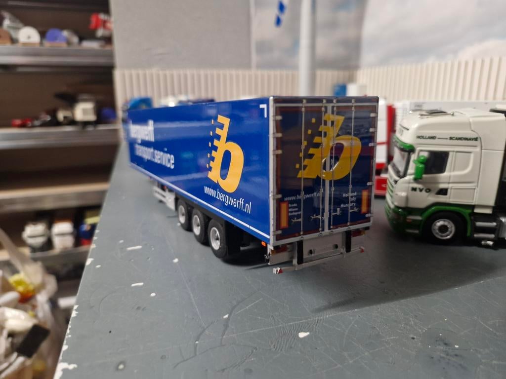Kastentrailer wsi  BERGWERFF, Ophalen of Verzenden, Zo goed als nieuw, Bus of Vrachtwagen, Wsi