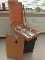 Mabef beukenhouten kistezel, incl 16 tubetjes Talens H2Oil, Ophalen of Verzenden, Zo goed als nieuw, Ezel