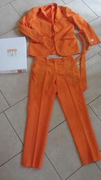 3 delig oranje pak van OPPO, heren maat 50, Carnaval, Verzenden, Maat 46/48 (XL) of groter, Zo goed als nieuw