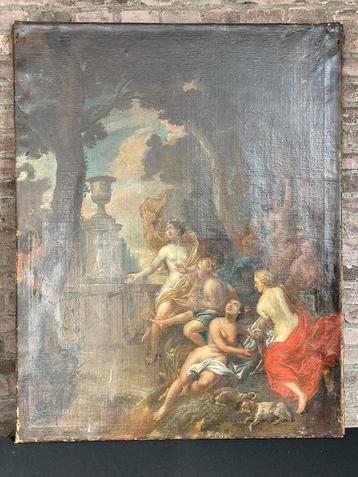 Klassiek schilderij - Mooi project voor de hobby-restorateur beschikbaar voor biedingen