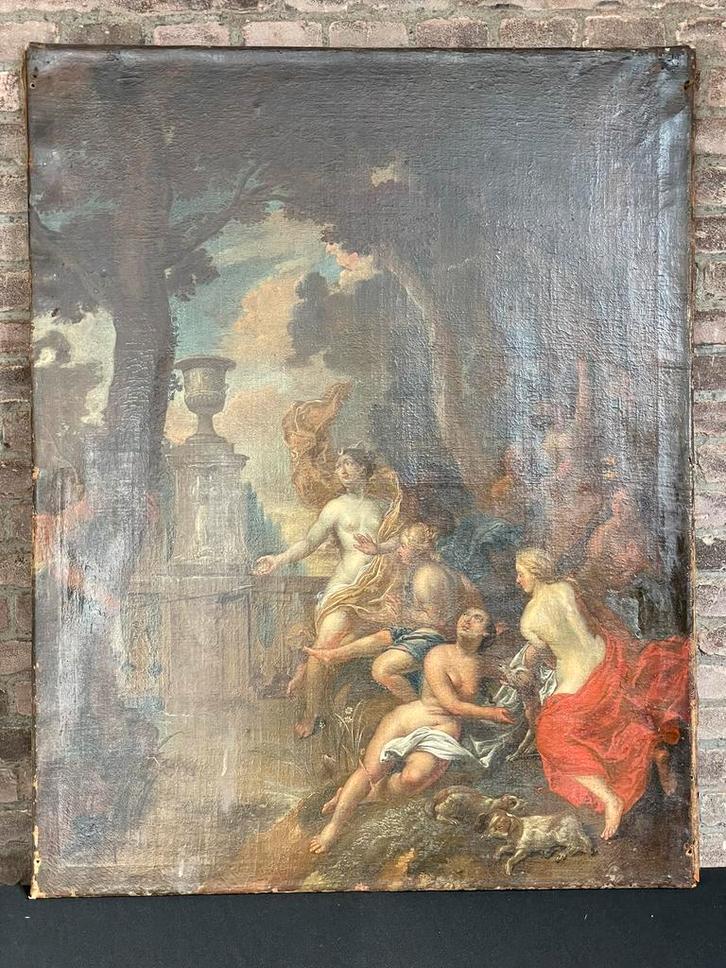 Klassiek schilderij - Mooi project voor de hobby-restorateur, Antiek en Kunst, Kunst | Schilderijen | Klassiek, Ophalen