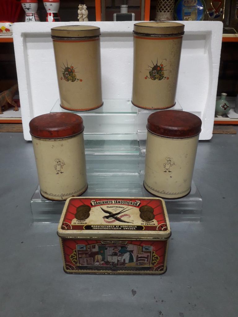 5 VINTAGE BLIKKEN in GOEDE STAAT vaste prijs 10 euro, Verzamelen, Blikken, Verzenden, Gebruikt, Overige