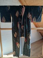 Traditionele Japanse Kimono black leaf, Ophalen of Verzenden