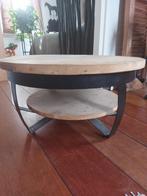 Mango houten salontafel Ø65cm, 50 tot 100 cm, Rond, Zo goed als nieuw, Metaal