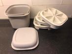 Tupperware ijsblokjes ijsklontjes emmertje bakje afvalbakje, Verzenden, Gebruikt, Rood, Bus of Trommel
