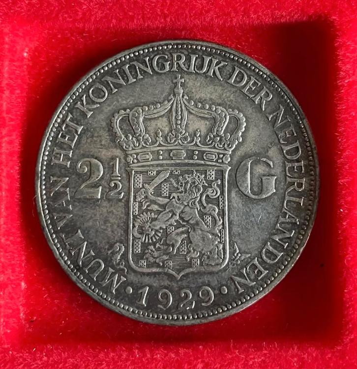 VERSCHILLENDE JAREN 2,5 gulden Wilhelmina 'Opgestoken Haar', Postzegels en Munten, Munten | Nederland, Losse munt, 2½ gulden, Koningin Wilhelmina