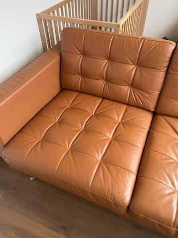 Ikea Landskrona bank, leer, bruin, twee persoons - afbeelding 3