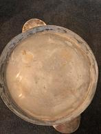 Zinken dienblad, Ophalen, Gebruikt, Rond, Metaal