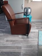 heerijk zittende fauteuil stoel hout met bruin, Ophalen, Gebruikt, Minder dan 75 cm, Hout