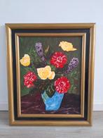 Bloemenstilleven - J. Veenstra '87, Antiek en Kunst, Ophalen of Verzenden