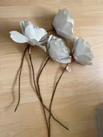 Witte kunstrozen, Huis en Inrichting, Woonaccessoires | Kunstplanten en Kunstbloemen, Ophalen, Gebruikt