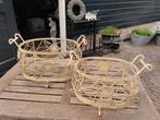 Ijzeren manden, Huis en Inrichting, Woonaccessoires | Schalen en Manden, Ophalen of Verzenden, Rond, Overige materialen