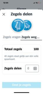 albert hein glaszegels te koop of ruilen, Tickets en Kaartjes, Eén persoon, Cadeaubon