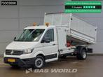 Volkswagen Crafter 177pk Kipper met Kist Dubbellucht 3,5t Tr, Auto's, Bestelauto's, Stof, Euro 6, 4 cilinders, Volkswagen