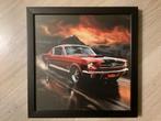 Foto FORD MUSTING Oldtimer.achter glas ingelijst, Ophalen of Verzenden, Nieuw, Auto's