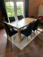 eettafel met 5 stoelen + dressoir, Huis en Inrichting, Tafels | Eettafels, Ophalen, Gebruikt, 200 cm of meer, 50 tot 100 cm