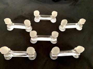 6 antieke Baccarat messenleggers, Houdon beschikbaar voor biedingen