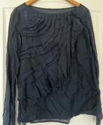 Sisley blauw  bloesje S met ruffles, Blauw, Sisley, Ophalen of Verzenden, Zo goed als nieuw