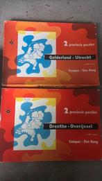 Vintage Kompas provincie puzzel 2x gelderland utrecht, Ophalen of Verzenden, Minder dan 500 stukjes, Gebruikt, Legpuzzel