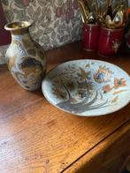 Koper geemailleerd vaas en schaal india, Antiek en Kunst, Antiek | Koper en Brons, Ophalen of Verzenden