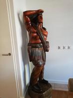 Massief houten indiaan beeld, Antiek en Kunst, Ophalen