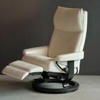 Relaxfauteuil Aura M Stressless, Ophalen, Minder dan 75 cm, Nieuw, Leer