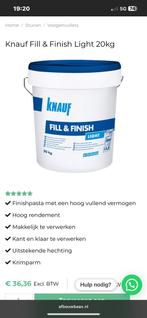 Filler twee emmers nieuw en dicht, Doe-het-zelf en Verbouw, Verf, Beits en Lak, Ophalen, Wit, Minder dan 5 liter, Verf
