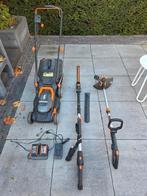 Worx accu grasmaaier, grastrimmer, telescopische heggeschaar, Ophalen