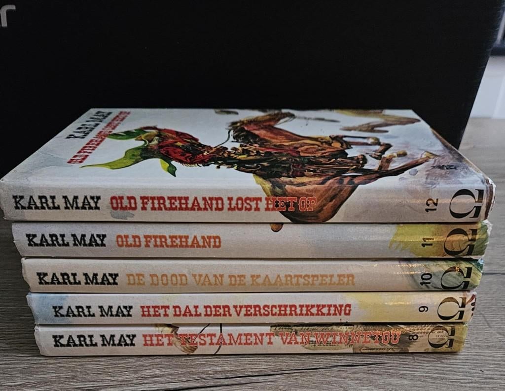 5x Karl May, Boeken, Avontuur en Actie, Gelezen, Ophalen of Verzenden
