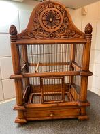 Brocante houten vogelkooi, Dieren en Toebehoren, Vogels | Hokken en Kooien, Ophalen, Zo goed als nieuw, Hout, Vogelkooi