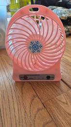 Mini ventilator 2 stuks op batterijen of mini usb, Ophalen of Verzenden, Nieuw, Tafelventilator