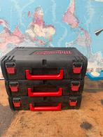 3 Milwaukee lege koffers stapelbaar, Ophalen of Verzenden, Zo goed als nieuw