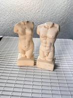 Borstbeelden naakt man vrouw torso wit, Verzenden, Zo goed als nieuw, Mens