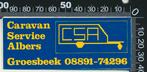 Sticker: Caravan Service Albers - Groesbeek, Ophalen of Verzenden, Zo goed als nieuw, Bedrijf of Vereniging