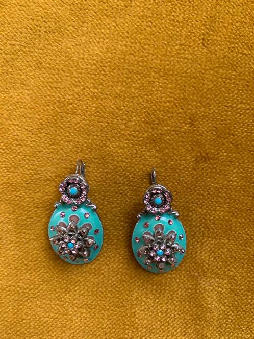 Les Gens Du Sud oorbellen en ketting., Sieraden, Tassen en Uiterlijk, Kettingen, Nieuw, Zilver, Ophalen of Verzenden