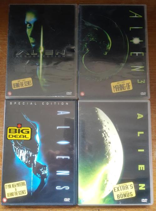Collectie ALIEN Deel 1-4 / SF HORROR / NL ondertitels, Cd's en Dvd's, Dvd's | Science Fiction en Fantasy, Zo goed als nieuw, Science Fiction