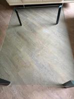 Glazen design tafel, Huis en Inrichting, Tafels | Salontafels, Ophalen, Gebruikt, 100 tot 150 cm, 50 tot 100 cm