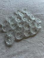 25 vintage retro glazen knopen bloemvorm glazen oogje -3-, Ophalen of Verzenden, Zo goed als nieuw, Knoop of Knopen