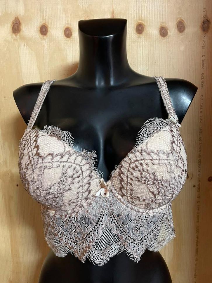 Twinset push up longline bh 85c brasserie baroque sable, Kleding | Dames, Ondergoed en Lingerie, BH, Beige, Verzenden