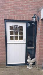 Houten Buitendeur merbau met Glas, Doe-het-zelf en Verbouw, Deuren en Horren, Ophalen, 80 tot 100 cm, 200 tot 215 cm, Glas