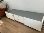 TV-Meubel wit hoogglans, Huis en Inrichting, Kasten | Dressoirs, Ophalen, Zo goed als nieuw, 50 tot 75 cm, 150 tot 200 cm