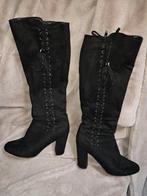 Mooie zwarte hoge laarzen Maat 37, Ophalen of Verzenden, Zo goed als nieuw, Zwart, Hoge laarzen